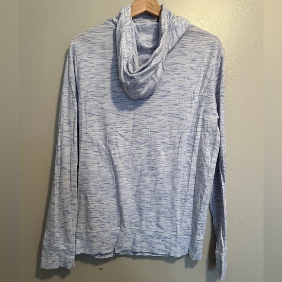 Express White & Blue Hooded Lightweight Sweatshirt - Picture 8 of 11